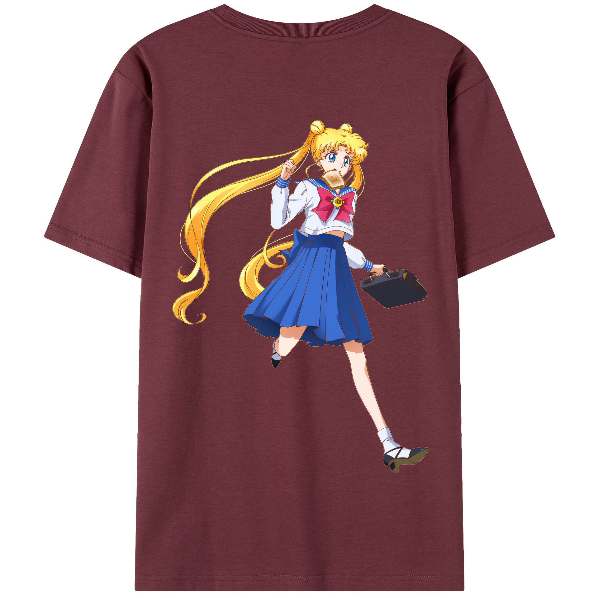 （画像用） 美少女戦士セーラームーン 愛野 美奈子 あいの みなこ Sailor Moon Aino Minako 綿100％半袖Tシャツ（背面プリント）